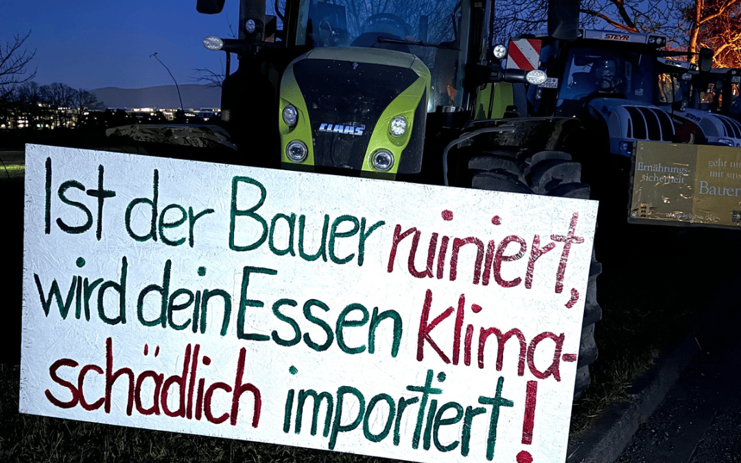 Über tausend Landwir­tinnen und Landwirte demons­trieren in Heidelberg