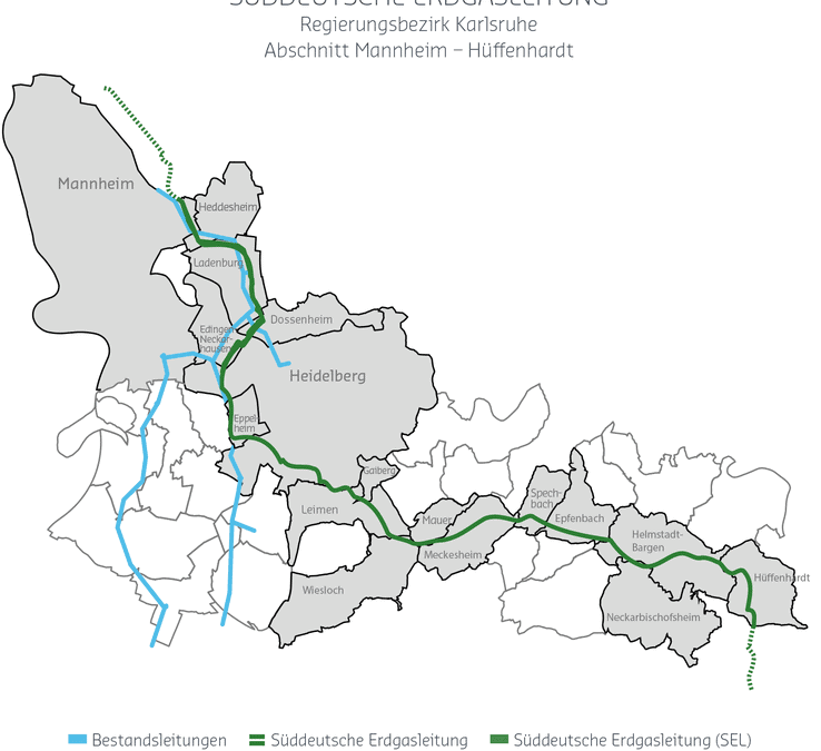 Süddeutsche Erdgas­leitung