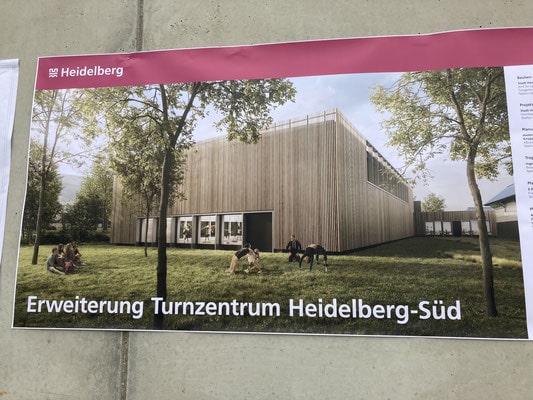 „Marliese Heldner“: Grund­stein­legung Turnzentrum Heidelberg